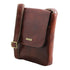 John - Leather crossbody bag for men with front zip